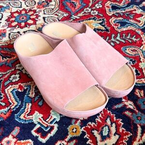 Fitflop Shuv Pink Suede Women's slides sz 9